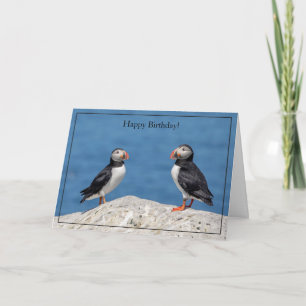 Happy Birthday Card Atlantic Puffin Karte
