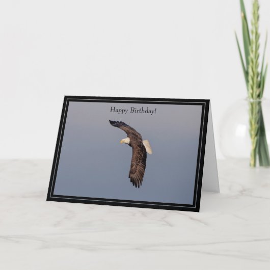 Happy Birthday Card Bald Eagle Karte (Vorderseite)