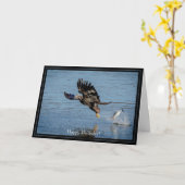 Happy Birthday Card Bald Eagle Karte (Gelbe Blume)