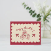 Happy Birthday Card | Birthday Greeting Card  Postkarte (Stehend Vorderseite)