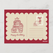 Happy Birthday Card | Birthday Greeting Card  Postkarte (Rückseite)