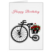 Happy Birthday Card Blume Bike - Romantik (Vorne)