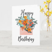 Happy Birthday Card Blume Envelope Karte (Gelbe Blume)