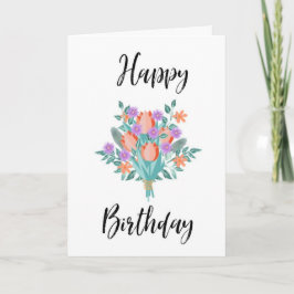 Happy Birthday Card Bouquet Karte