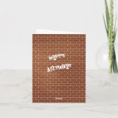 Happy Birthday Card Brick Wall entwerfen Ihren Tex Karte (Rückseite)