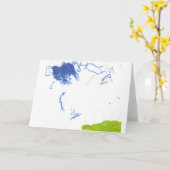 Happy Birthday card by 4 year old Karte (Gelbe Blume)