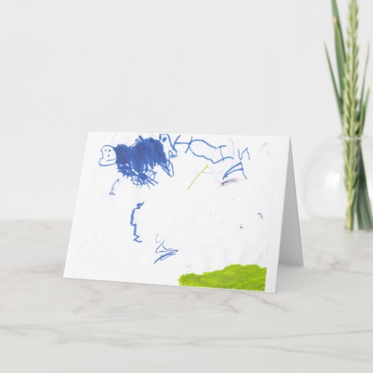 Happy Birthday card by 4 year old Karte (Vorderseite)