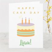 Happy Birthday Card Cake Day Individuelle Name Lia Karte (Gelbe Blume)