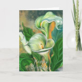 Happy Birthday Card Calla Lily Blume Karte (Vorderseite)