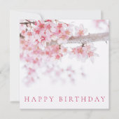 HAPPY BIRTHDAY CARD : CHERRY BLOSSOMS DANKESKARTE (Vorderseite)