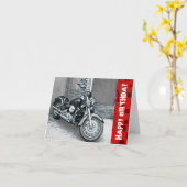 Happy Birthday Card Chopper Red Karte (Gelbe Blume)