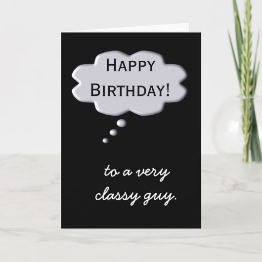 Happy Birthday Card Classy Typ Karte (Vorderseite)