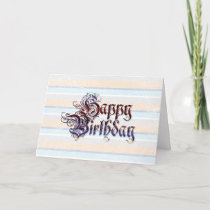 Happy Birthday Card Cool Graffiti Text Karte