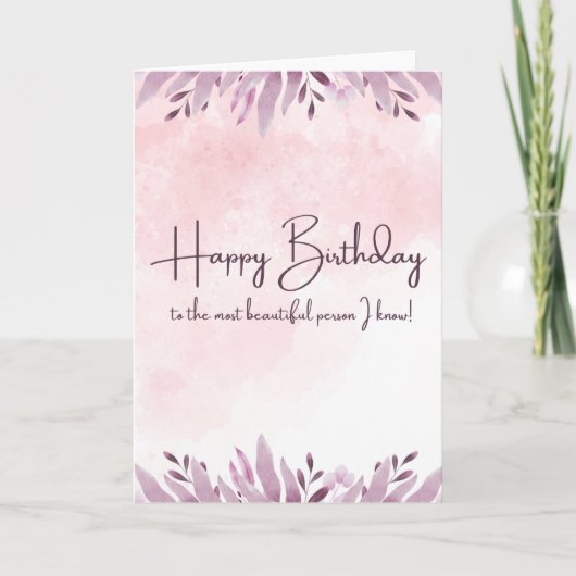 Happy Birthday Card Dankeskarte (Vorderseite)