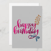 Happy Birthday Card Dankeskarte (Vorne/Hinten)