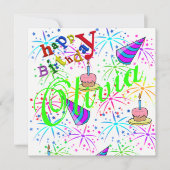 Happy Birthday Card Einladung (Vorderseite)