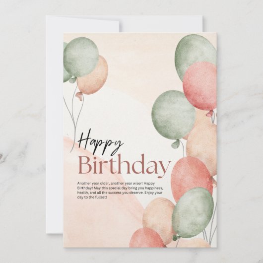 Happy Birthday Card Einladung (Vorderseite)