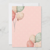 Happy Birthday Card Einladung (Rückseite)