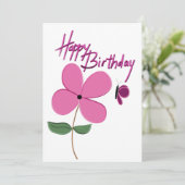 Happy Birthday Card Einladung (Stehend Vorderseite)