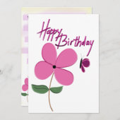 Happy Birthday Card Einladung (Vorne/Hinten)