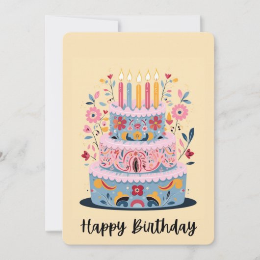 Happy Birthday Card Einladung (Vorderseite)