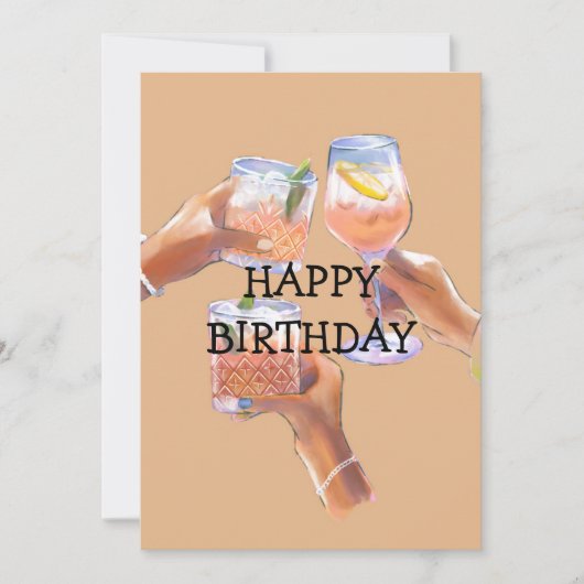 HAPPY BIRTHDAY CARD EINLADUNG (Vorderseite)