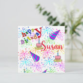 Happy Birthday Card Einladung (Stehend Vorderseite)