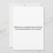 Happy Birthday Card Einladung (Rückseite)