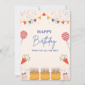 HAPPY BIRTHDAY CARD EINLADUNG (Vorderseite)