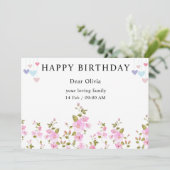 Happy Birthday Card Einladung (Stehend Vorderseite)