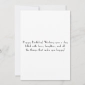 Happy Birthday Card Einladung (Rückseite)