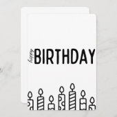 Happy Birthday Card Einladung (Vorne/Hinten)