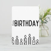Happy Birthday Card Einladung (Stehend Vorderseite)