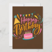 HAPPY BIRTHDAY CARD EINLADUNG (Vorderseite)