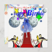 Happy Birthday Card Einladung (Vorne/Hinten)