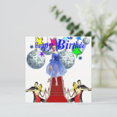 Happy Birthday Card Einladung (Stehend Vorderseite)