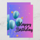 HAPPY BIRTHDAY CARD EINLADUNG (Vorne/Hinten)
