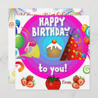 Happy Birthday Card Einladung