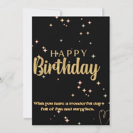 HAPPY BIRTHDAY CARD EINLADUNG (Vorderseite)