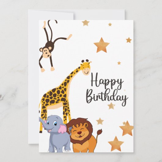 HAPPY BIRTHDAY CARD EINLADUNG (Vorderseite)