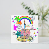 Happy Birthday Card Einladung (Stehend Vorderseite)