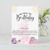 Happy Birthday Card Einladung (Stehend Vorderseite)