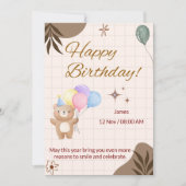 Happy Birthday Card Einladung (Vorderseite)