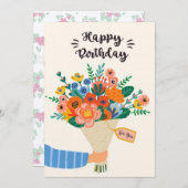 Happy Birthday Card Einladung (Vorne/Hinten)