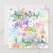 Happy Birthday Card Einladung (Vorderseite)