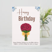 Happy Birthday Card Einladung (Stehend Vorderseite)