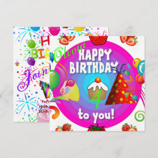 Happy Birthday Card Einladung