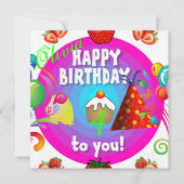 Happy Birthday Card Einladung (Vorderseite)