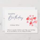 Happy Birthday Card Einladung (Vorderseite)