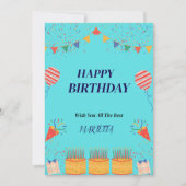 HAPPY BIRTHDAY CARD EINLADUNG (Vorderseite)
